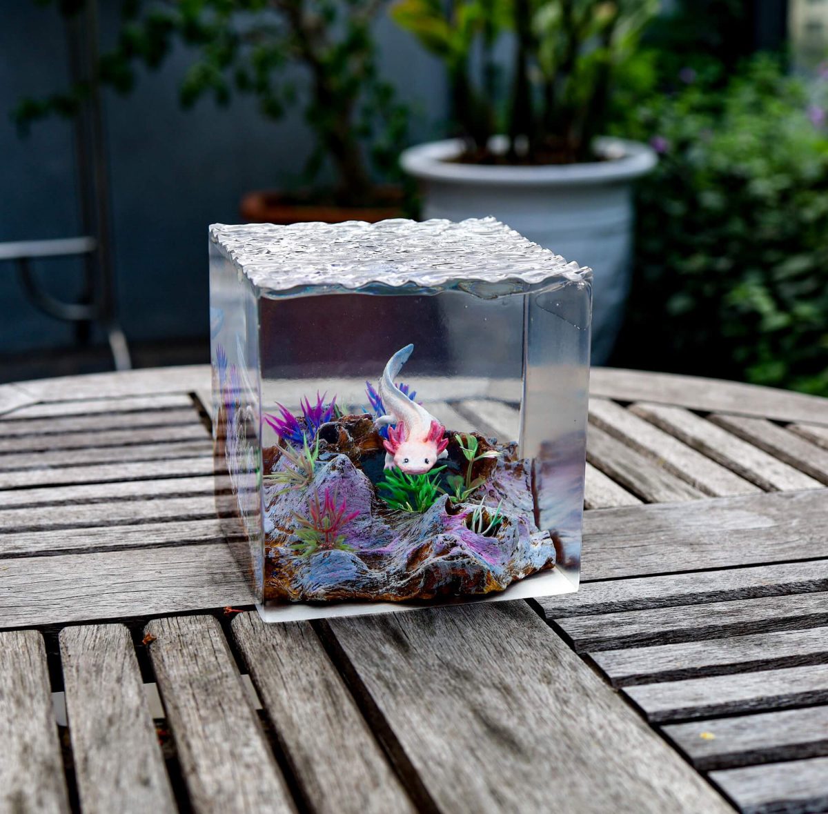 Axolotl Epoxy lamp