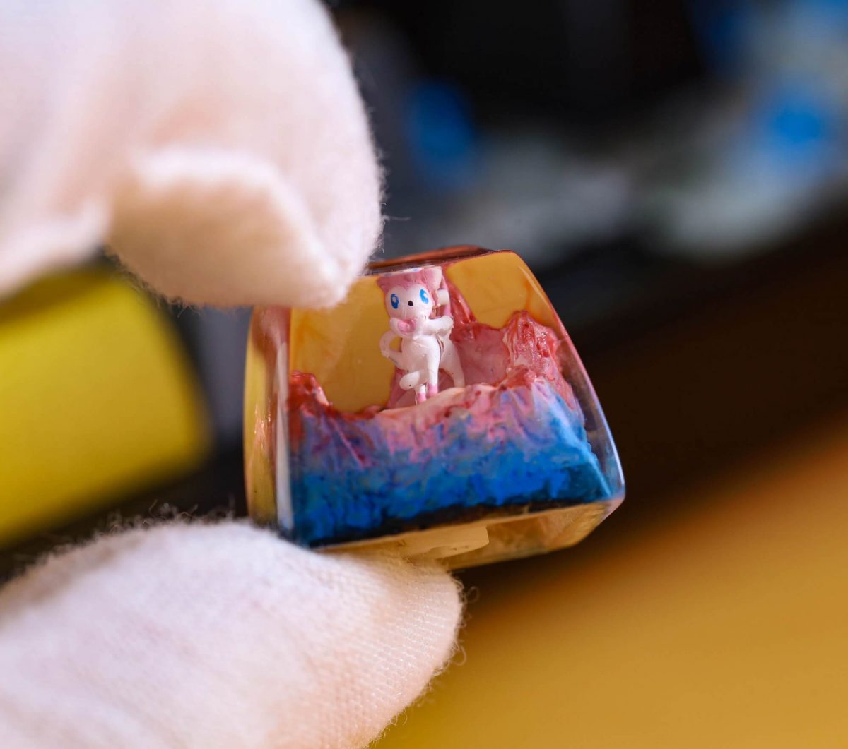 Sylveon Pokemon artisan keycap