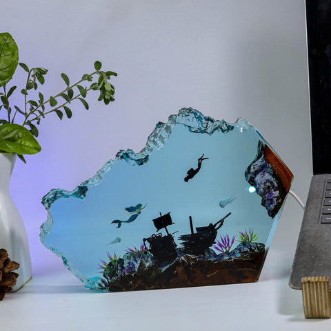Mermaid and Diver Night Lights