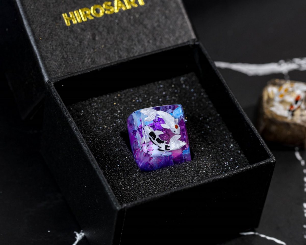 Nature keycap: Purple Koi Keycap SA profile