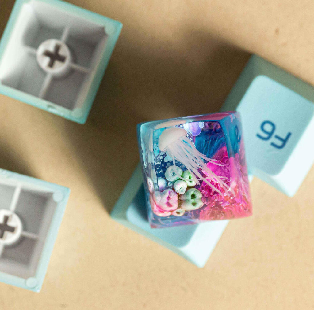 Jellyfish artisan keycap