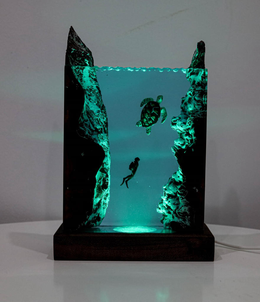 Sea Turtle Diver Night Light Ver 1
