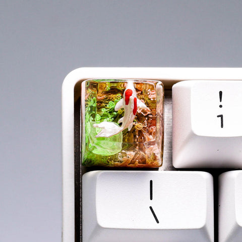Honey and Mint Koi keycap