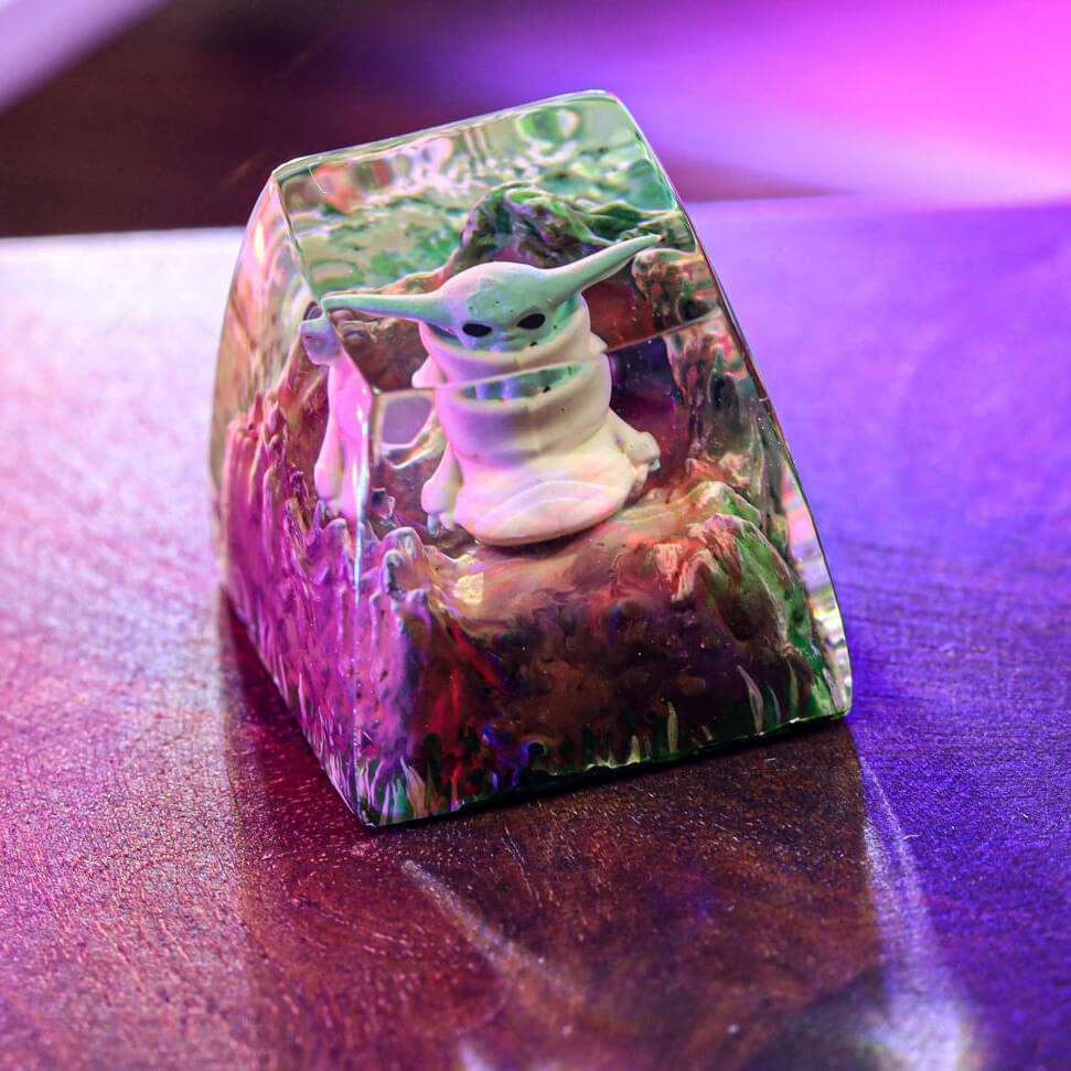 Lovely Grogu artisan keycap - Starwars keycaps