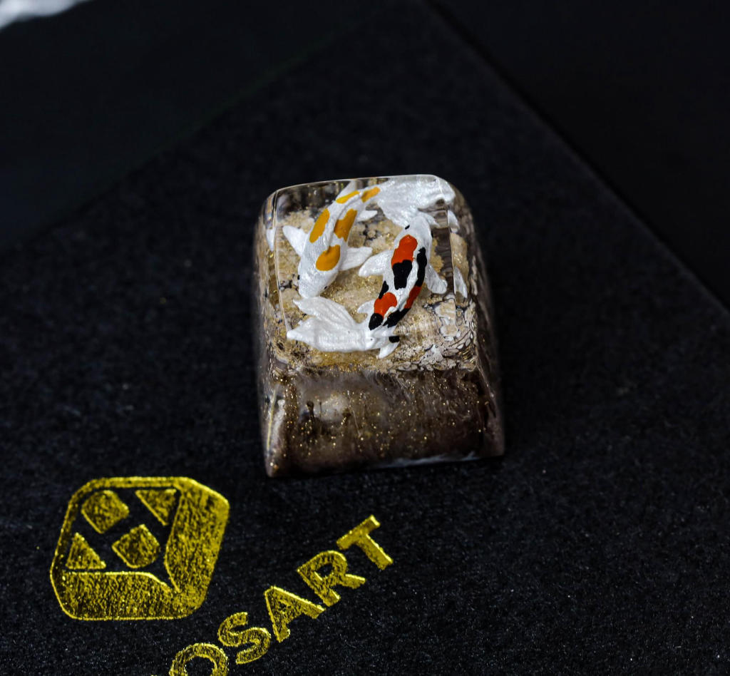 SA profile Gold Koi Keycap Artisan keycap
