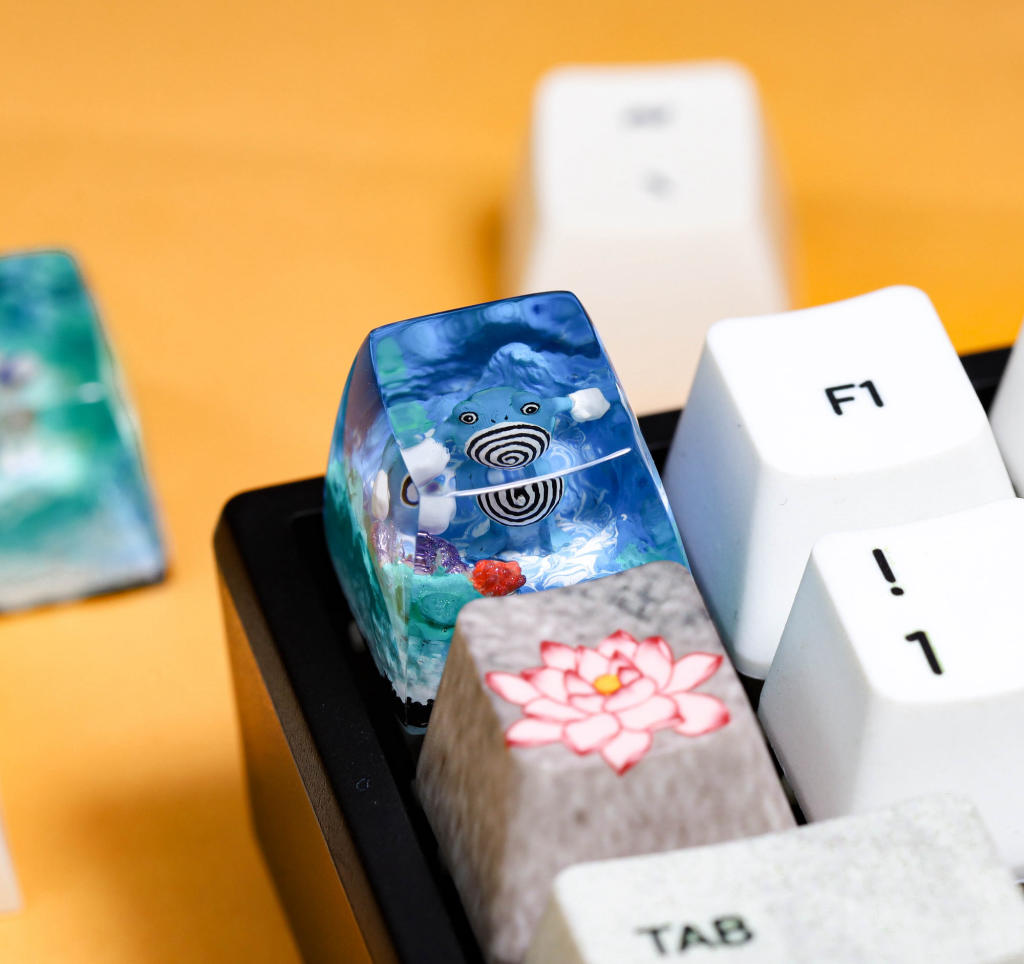 Poliwhirl Pokemon artisan keycap