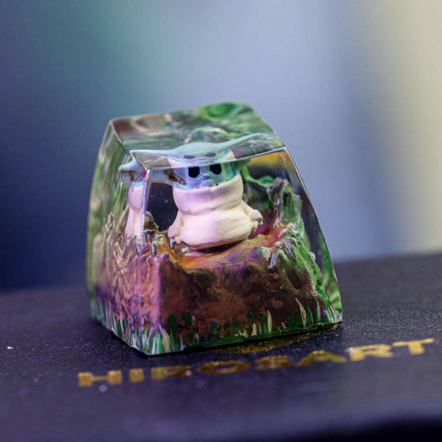 Lovely Grogu artisan keycap