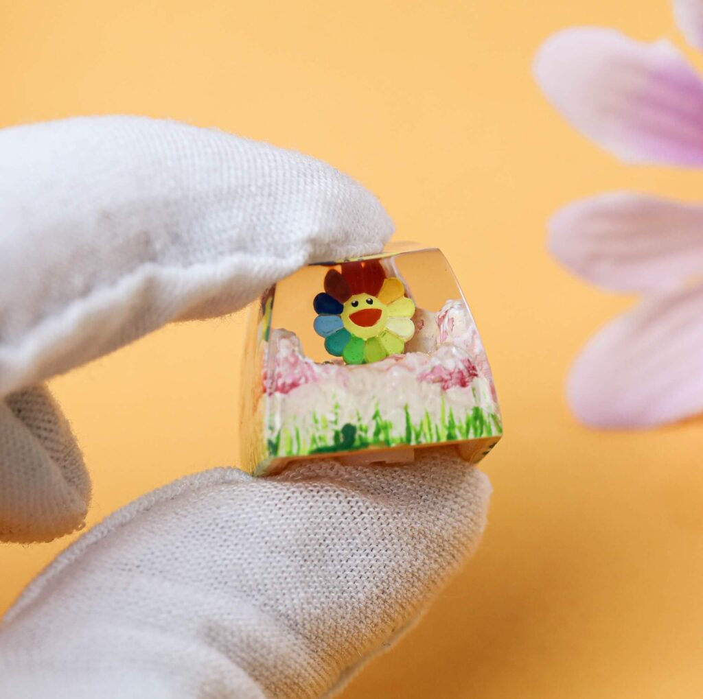 Japanese Sun flower keycap